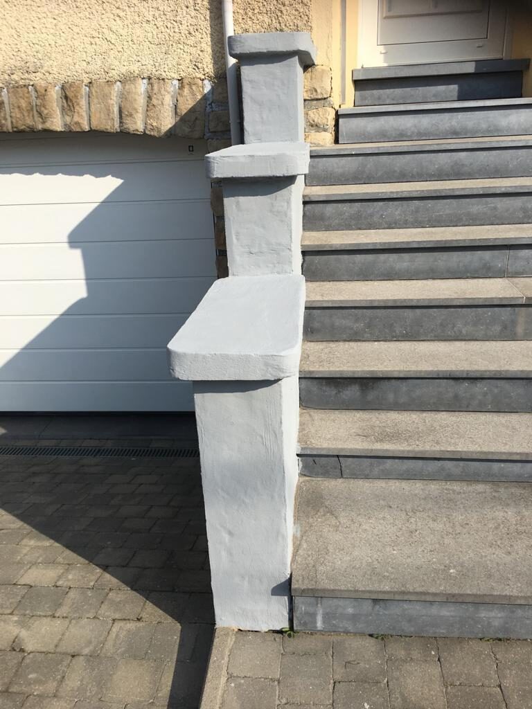 Sanierung einer Treppenmauer